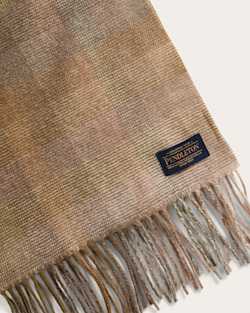 ALTERNATE VIEW OF WHISPERWOOL MUFFLER IN TAN MIX/OLIVE OMBRE image number 2