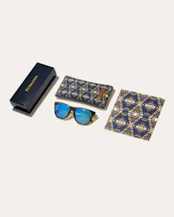 ALTERNATE VIEW OF SHWOOD X PENDLETON KEGON POLARIZED SUNGLASSES IN EMERALD CRYSTAL/NAVY TRAIL image number 2
