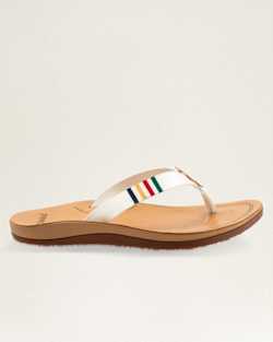 ALTERNATE VIEW OF WOMEN'S NATIONAL PARK FLIP FLOPS IN GLACIER PARK WHITE image number 2