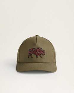 ALTERNATE VIEW OF BUFFALO EMBROIDERED HAT IN GREY/RED image number 2