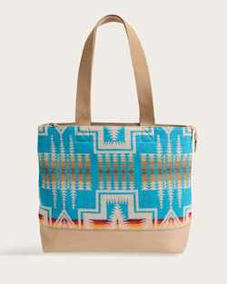 HARDING CITY ZIP TOTE IN TURQUOISE image number 1