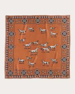 HERD OF HORSES SILK SCARF IN CLAY image number 1