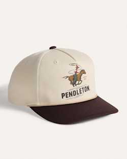 COWBOY FIVE PANEL SNAPBACK HAT IN IVORY image number 1