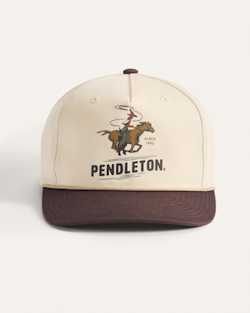 ALTERNATE VIEW OF COWBOY FIVE PANEL SNAPBACK HAT IN IVORY image number 3