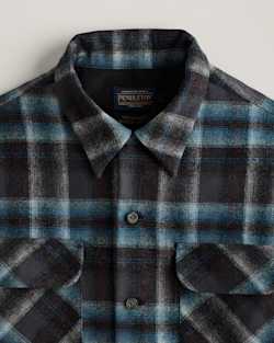 ALTERNATE VIEW OF MEN'S PLAID BOARD SHIRT IN GREY MIX/AQUA PLAID image number 2