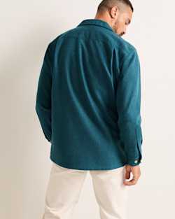 ALTERNATE VIEW OF MEN'S BOARD SHIRT IN BLUE MIX SOLID image number 2
