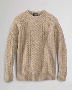 ALTERNATE VIEW OF MEN'S SHETLAND FISHERMAN'S SWEATER IN COYOTE image number 6