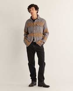 ALTERNATE VIEW OF MEN'S DOUBLESOFT DRIFTWOOD BEACH SHIRT IN BLUE HIGHLAND PEAK STRIPE image number 4