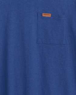 ALTERNATE VIEW OF MEN'S LONG-SLEEVE DESCHUTES POCKET TEE IN BLUE HEATHER image number 2