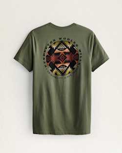 ALTERNATE VIEW OF MEN'S NEHALEM CIRCLE GRAPHIC TEE IN MILITARY GREEN/MULTI image number 2