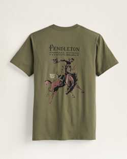 ALTERNATE VIEW OF MEN'S CENTURY RODEO GRAPHIC TEE IN ARMY/BROWN image number 2