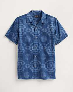 ALTERNATE VIEW OF MEN'S ALOHA COTTON CAMP SHIRT IN NAVY HARDING image number 5
