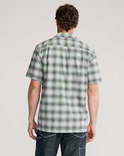 ALTERNATE VIEW OF MEN'S SHORT-SLEEVE PLAID COTTON BOARD SHIRT IN CHARCOAL/GREY PLAID image number 2