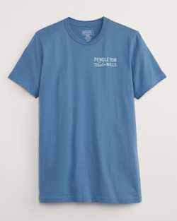 ALTERNATE VIEW OF MEN'S LOGO GRAPHIC TEE IN STEEL/LIGHT BLUE image number 2