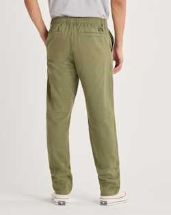 ALTERNATE VIEW OF MEN'S SKYLER COTTON/LINEN PANTS IN GREEN image number 3