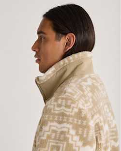 ALTERNATE VIEW OF MEN'S PASCO ZIP-FRONT FLEECE JACKET IN TAN HARDING STAR image number 4