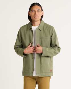 MEN'S WARREN CANVAS JACKET IN GREEN LICHEN image number 1