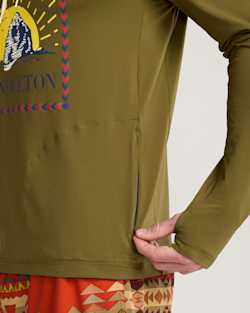 ALTERNATE VIEW OF SURF PENDLETON UNISEX LONG-SLEEVE RASHGUARD IN DARK OLIVE image number 5