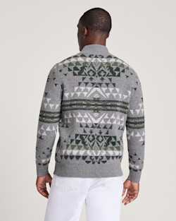 ALTERNATE VIEW OF MEN'S AUTUMN BIRCH LAMBSWOOL QUARTER-ZIP SWEATER IN GREY image number 2