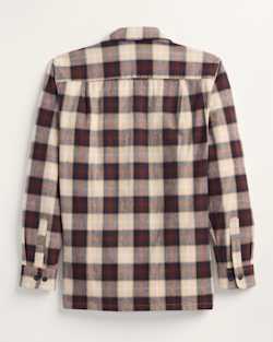ALTERNATE VIEW OF LONG-SLEEVE PLAID COTTON BOARD SHIRT IN TAN/BROWN CHECK image number 2