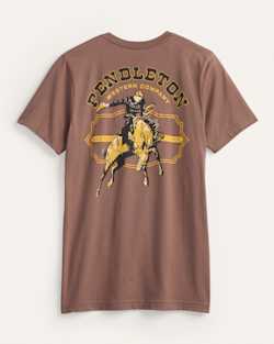 ALTERNATE VIEW OF MEN'S SHORT-SLEEVE WESTERN GRAPHIC TEE IN COCOA/BLACK image number 2