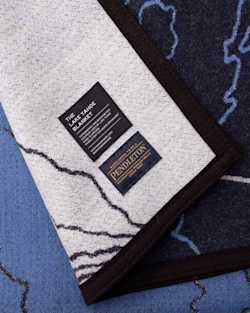 ALTERNATE VIEW OF LAKE TAHOE TOPOGRAPHICAL BLANKET IN IVORY/BLUE MULTI image number 3
