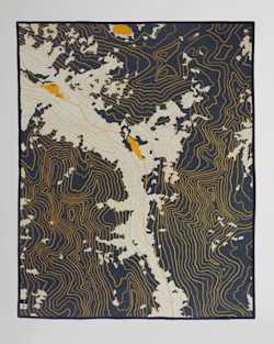 ALTERNATE VIEW OF MAROON BELLS TOPOGRAPHICAL BLANKET IN MAROON MULTI image number 2