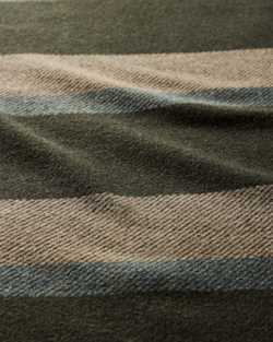 ALTERNATE VIEW OF ECO-WISE WOOL PLAID/STRIPE BLANKET IN OLIVE STRIPE image number 4