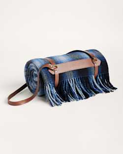 MOTOR ROBE THROW WITH LEATHER CARRIER IN MIDNIGHT OMBRE image number 1