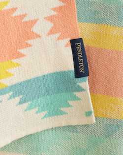 ALTERNATE VIEW OF KNIT BABY BLANKET WITH BEANIE IN TAN MULTI image number 4