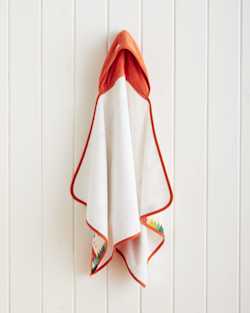 ALTERNATE VIEW OF WILD BLOOMS HOODED BABY TOWEL IN WHITE/CORAL MULTI image number 4