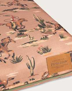 ALTERNATE VIEW OF COWBOY PLAINS ALL SEASON PET BED - NAPPER IN TAN COWBOY PLAINS image number 4