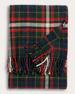 ALTERNATE VIEW OF FIRESIDE THROW IN LAUREL GREEN/RED image number 4