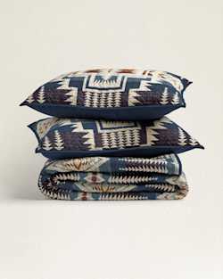 HARDING STAR PRINTED COVERLET SET IN TITAN BLUE image number 1