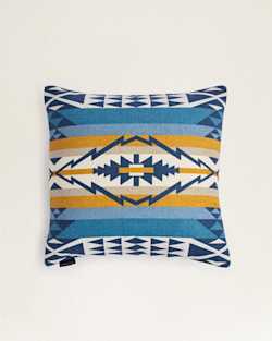 TRAPPER PEAK PRINTED KILIM SQUARE PILLOW IN BLUE/GOLD image number 1