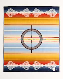 FRONT VIEW OF DRUM KEEPERS BLANKET IN SUNSET MULTI image number 1