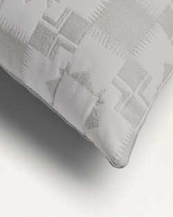 ALTERNATE VIEW OF SUNBRELLA X PENDLETON LUMBAR OUTDOOR PILLOW IN SILVER LAKE/GREY image number 2