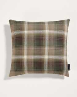 WOOL/CANVAS SQUARE PILLOW IN GREEN OMBRE image number 1