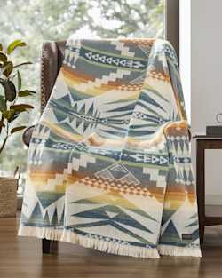 ALTERNATE VIEW OF MYSTIC LAKE FRINGE THROW IN MYSTIC LAKE image number 2