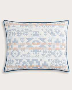 ALTERNATE VIEW OF BLUE RIDGE COVERLET SET IN BLUE/RUST image number 4
