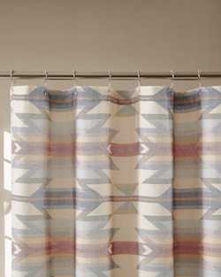 ALTERNATE VIEW OF WYETH TRAIL SHOWER CURTAIN IN TAN MULTI image number 2