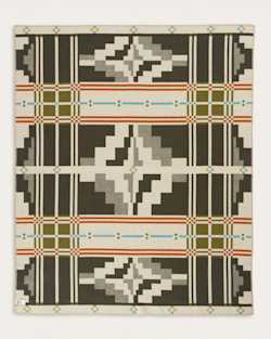 ALTERNATE VIEW OF SEVEN SPRINGS BLANKET IN IVORY/OLIVE MULTI image number 3