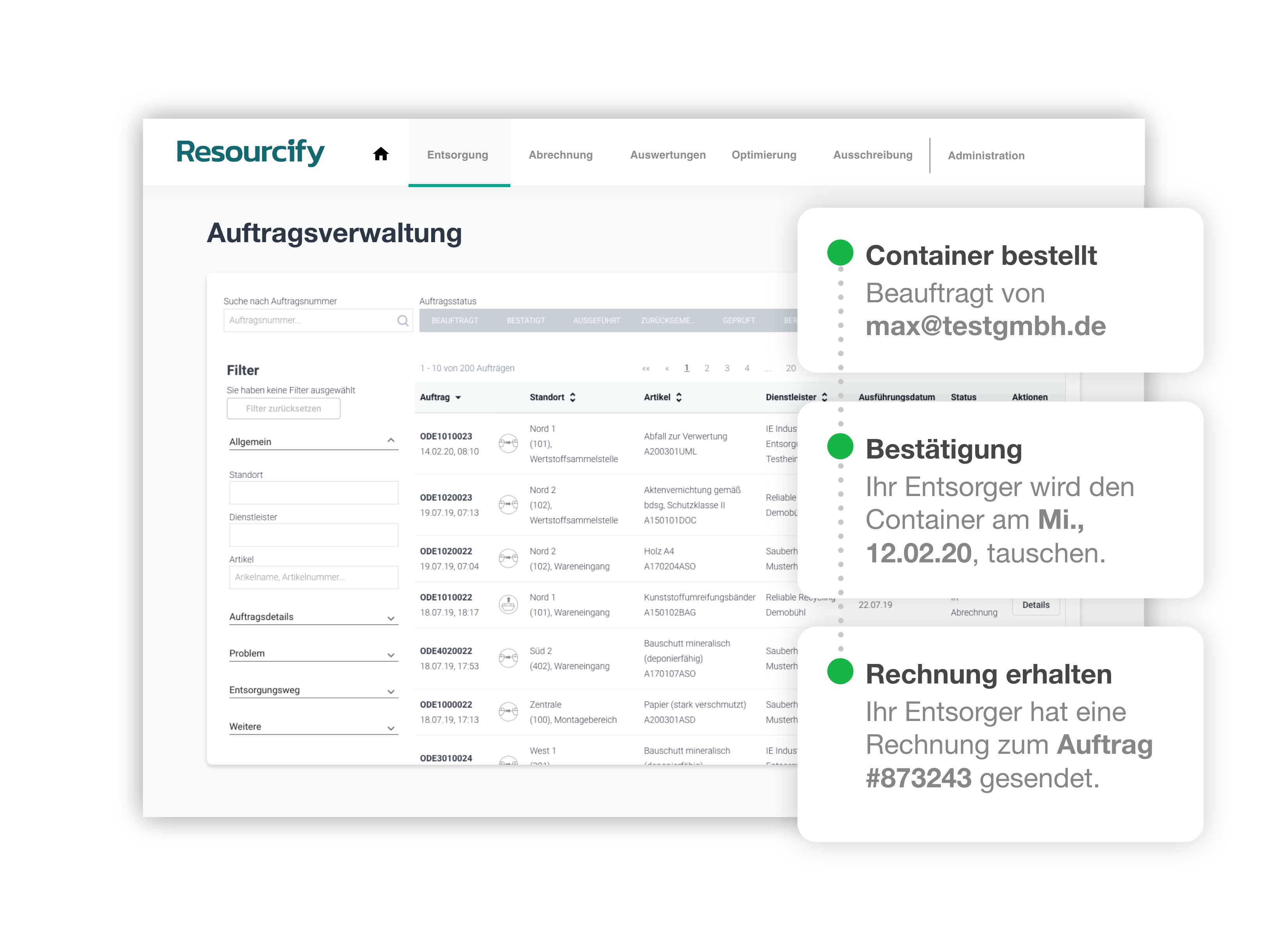 Abfallmanagement Software