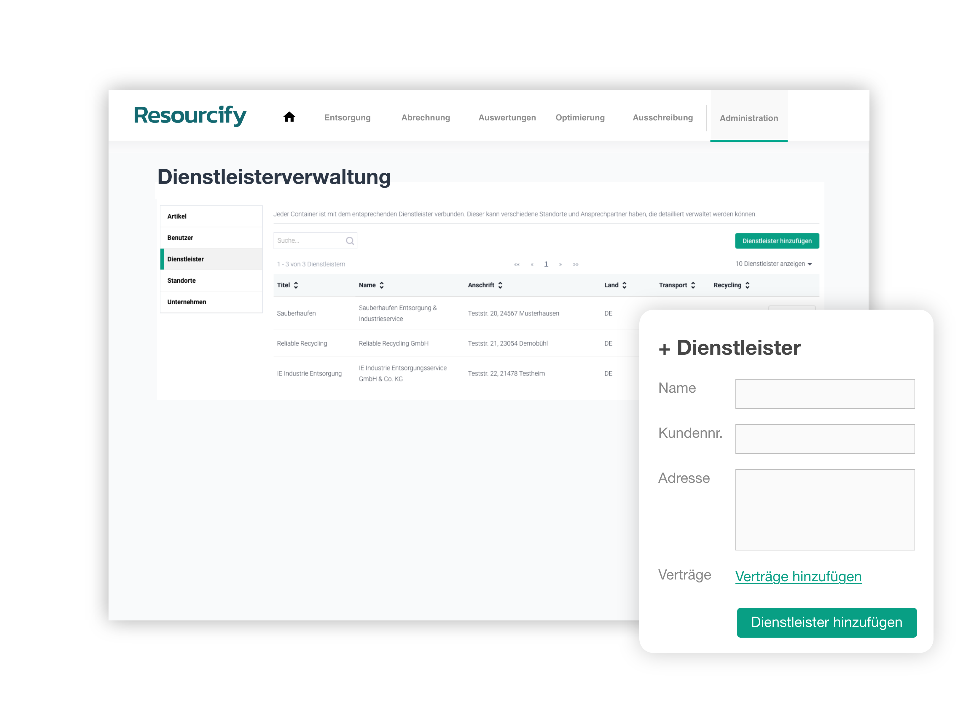 Abfallmanagement Software