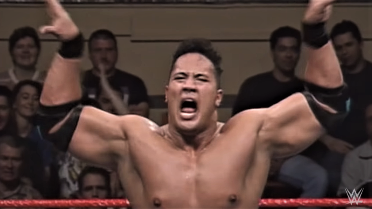 The Rock in his early WWE days
