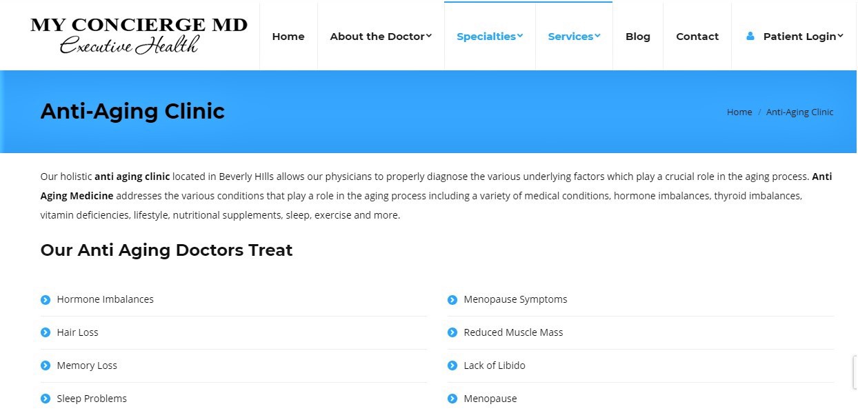 anti-ageing clinic