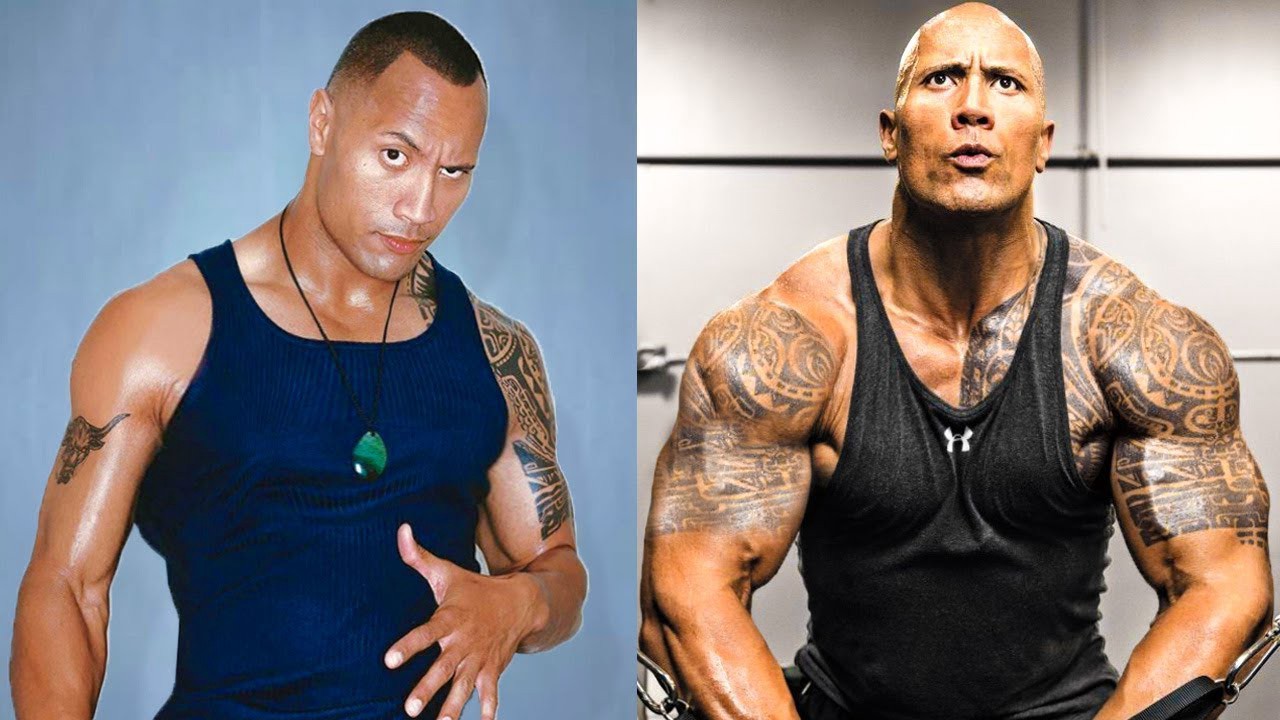 The Rock’s transformation