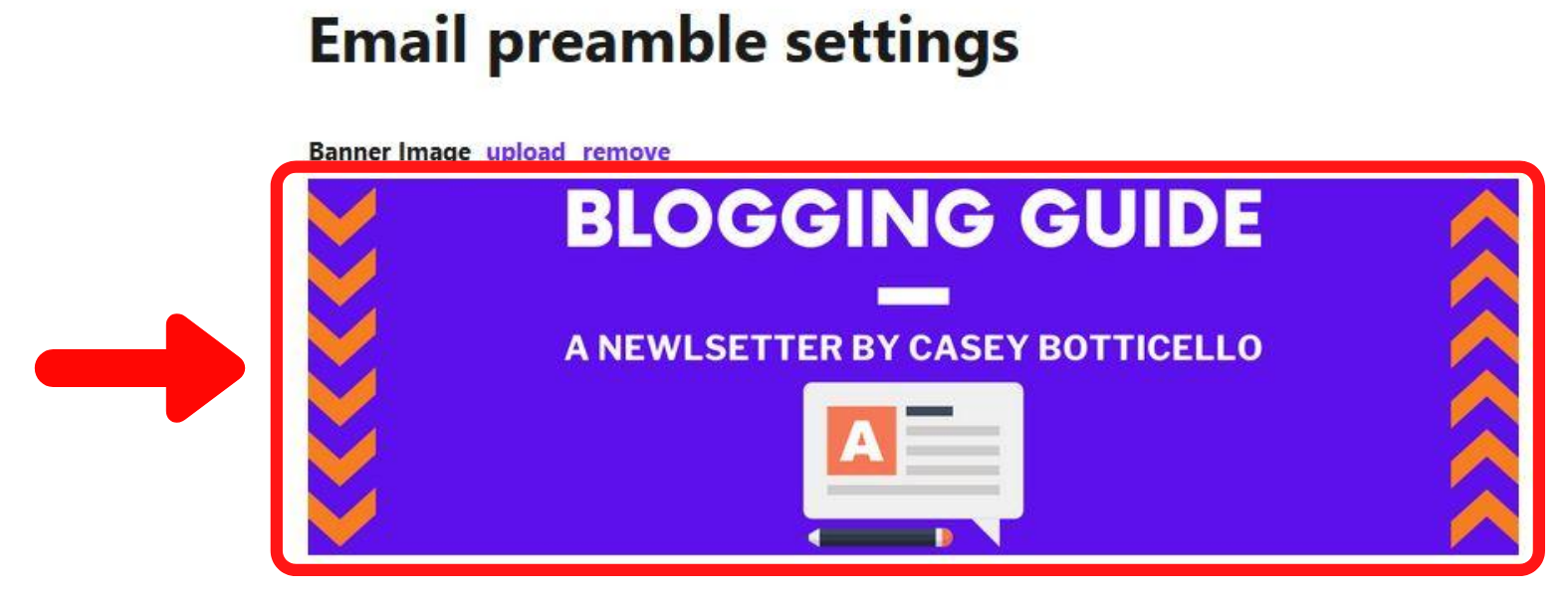 blogging guide banner, substack blogging guide, substack guide, substack email preamble banner, substack banner, substack