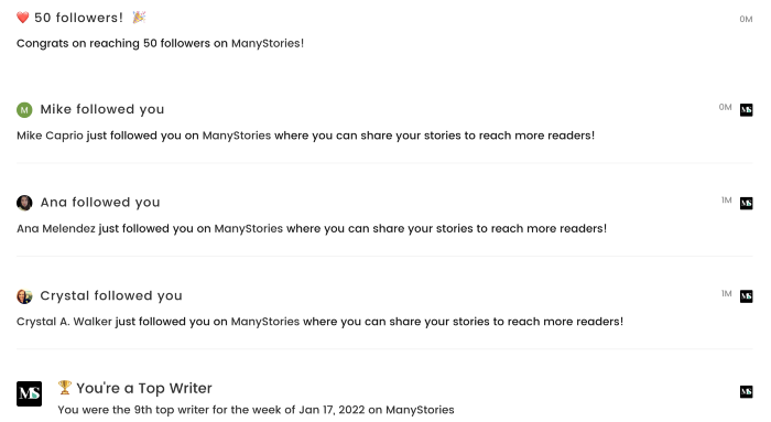 Screenshot by author of Many Stories profile of Susie Pinon.
