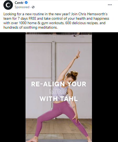Centr Facebook ad